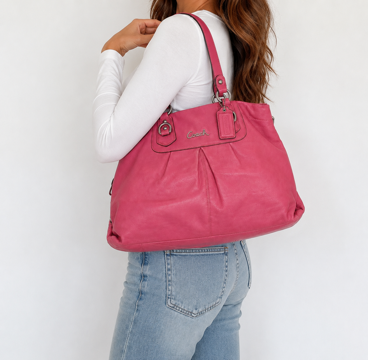 Coach Ashley Leather Satchel Shoulder bag