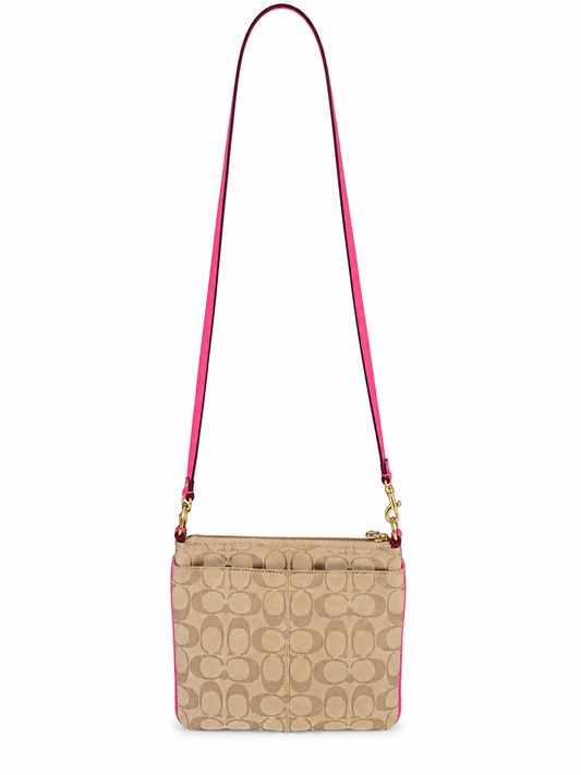Coach pink and orange crossbody