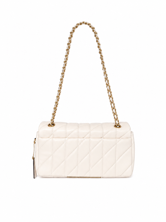 Quilted Tabby Shoulder Bag 26 White
