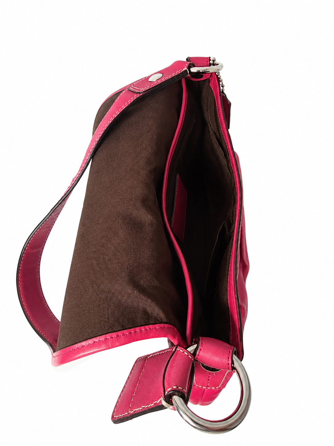 Vintage Coach Soho Pink Leather Flap Shoulder Bag