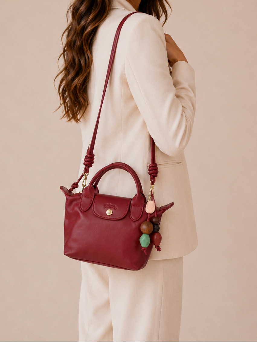 Longchamp Le Pliage Xtra XS Handbag - Burgundy Red