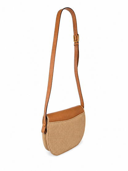 Vintage Christian Dior Leather Saddle Crossbody Bag