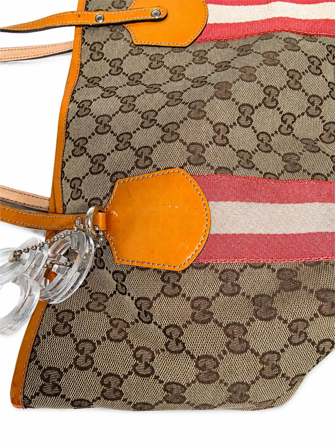 Gucci Jolie GG Canvas Web Stripe Tote Bag