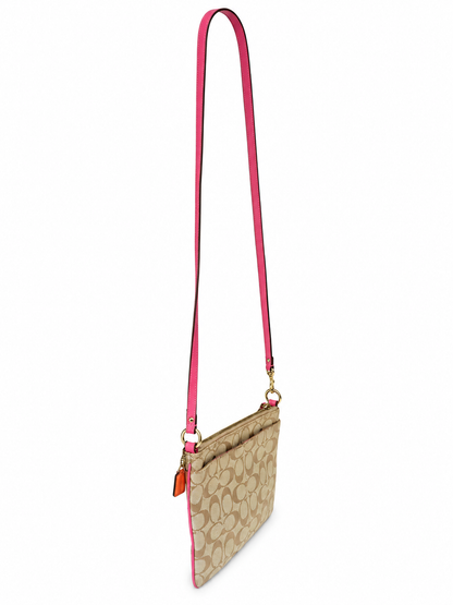 Coach pink and orange crossbody