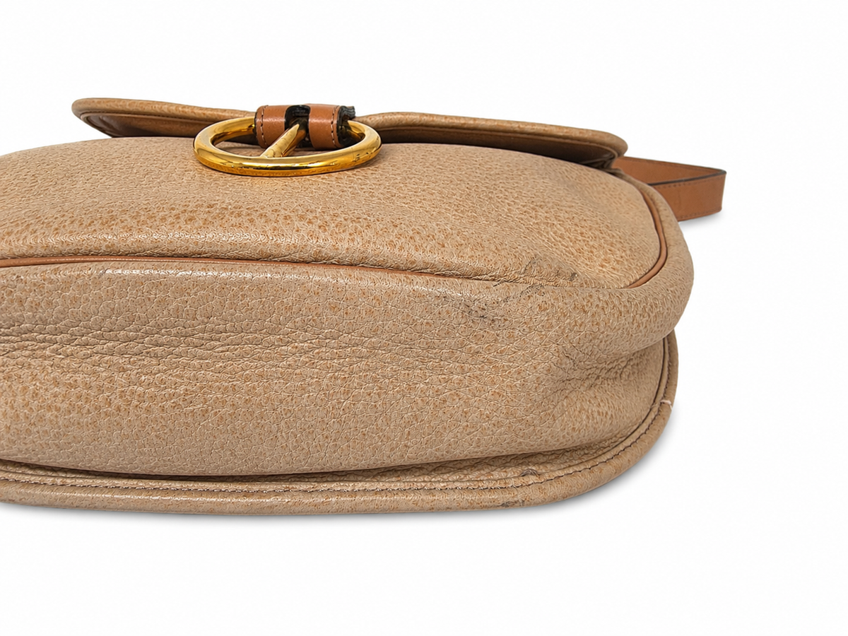 Vintage Christian Dior Leather Saddle Crossbody Bag