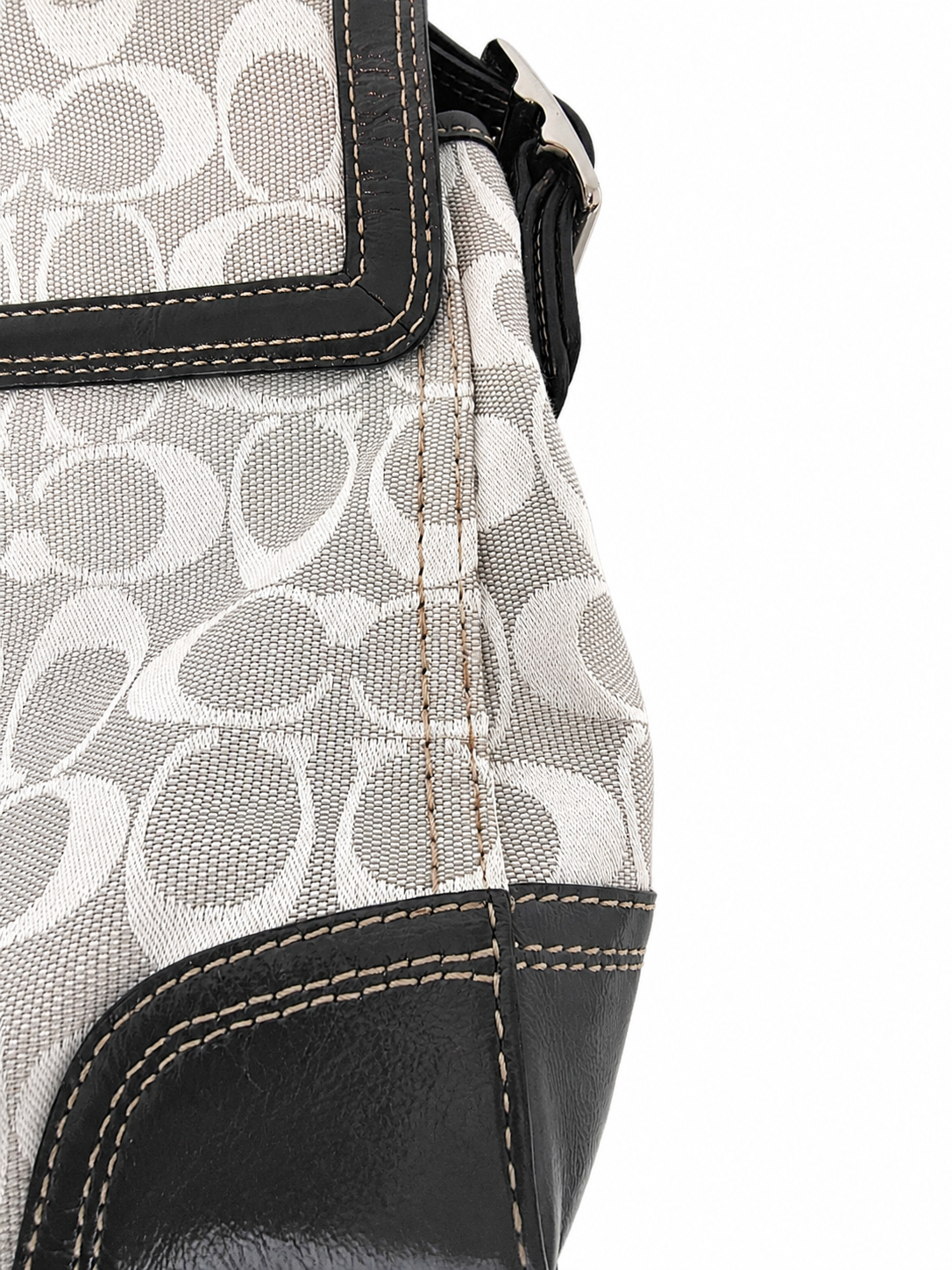 Coach Hampton Signature Flap Turnlock Shoulder Bag