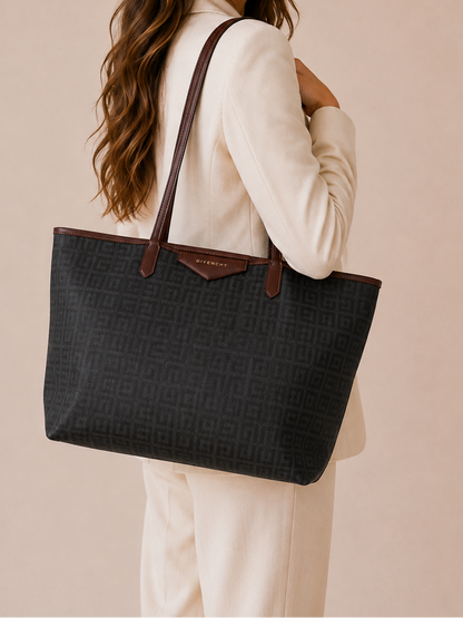 Givenchy Antigona Shopping Tote 4G Monogram Coated Canvas