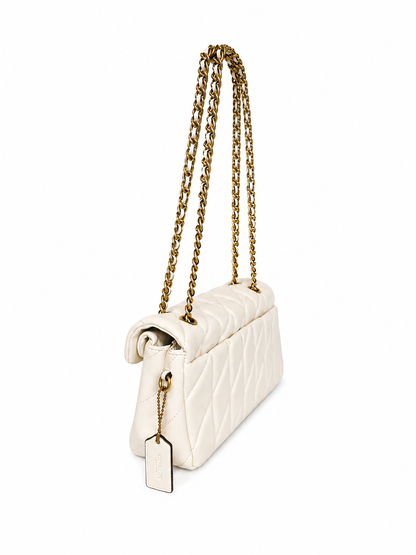 Quilted Tabby Shoulder Bag 26 White