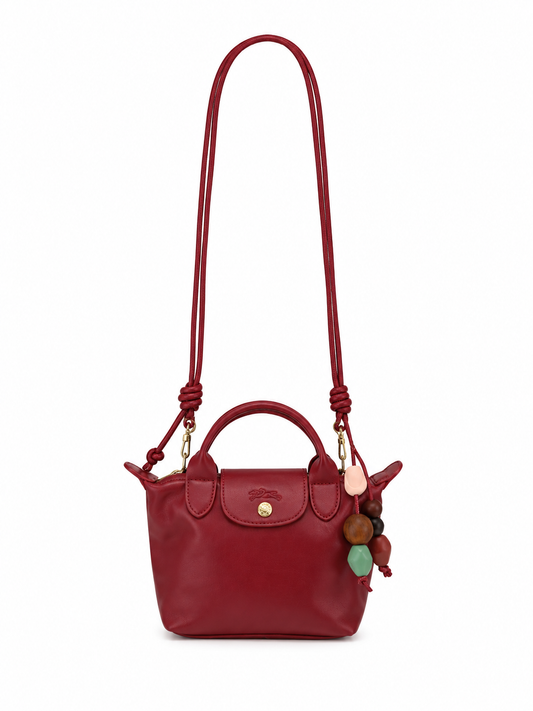 Longchamp Le Pliage Xtra XS Handbag - Burgundy Red
