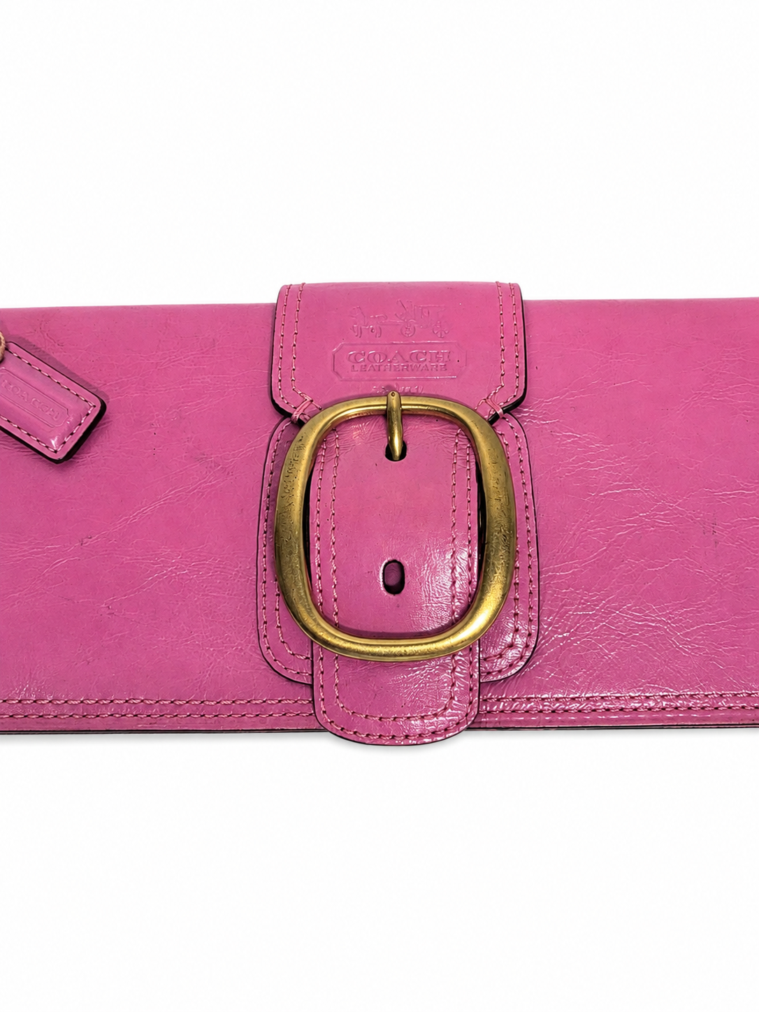 Coach Soho Leather Buckle Slim Envelope Wallet/Wristlet