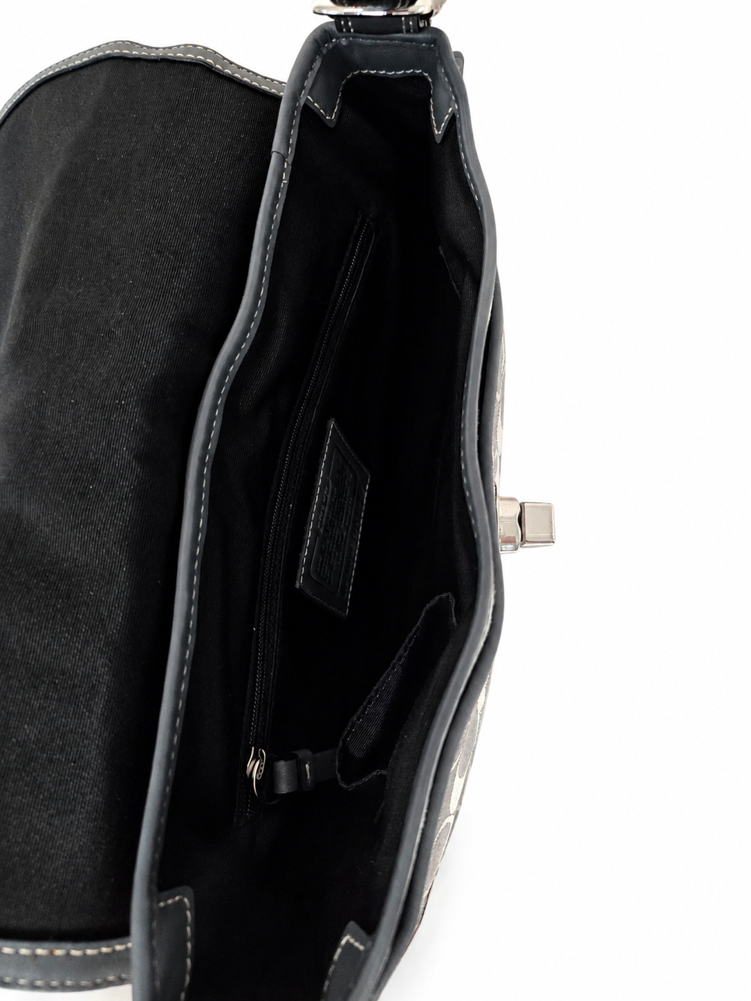 Coach Hampton Signature Flap Turnlock Shoulder Bag