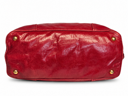 Miu Miu Vitello Shine Double Zip Tote Bag