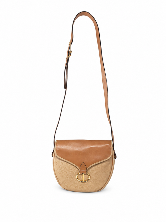 Vintage Christian Dior Leather Saddle Crossbody Bag