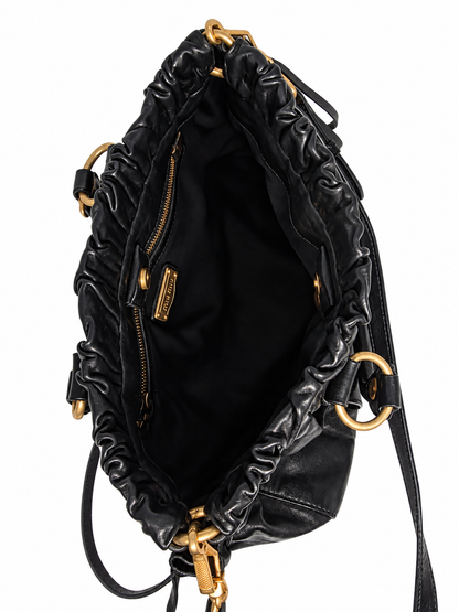 Miu Miu Vitello Lux Gathered Satchel bag