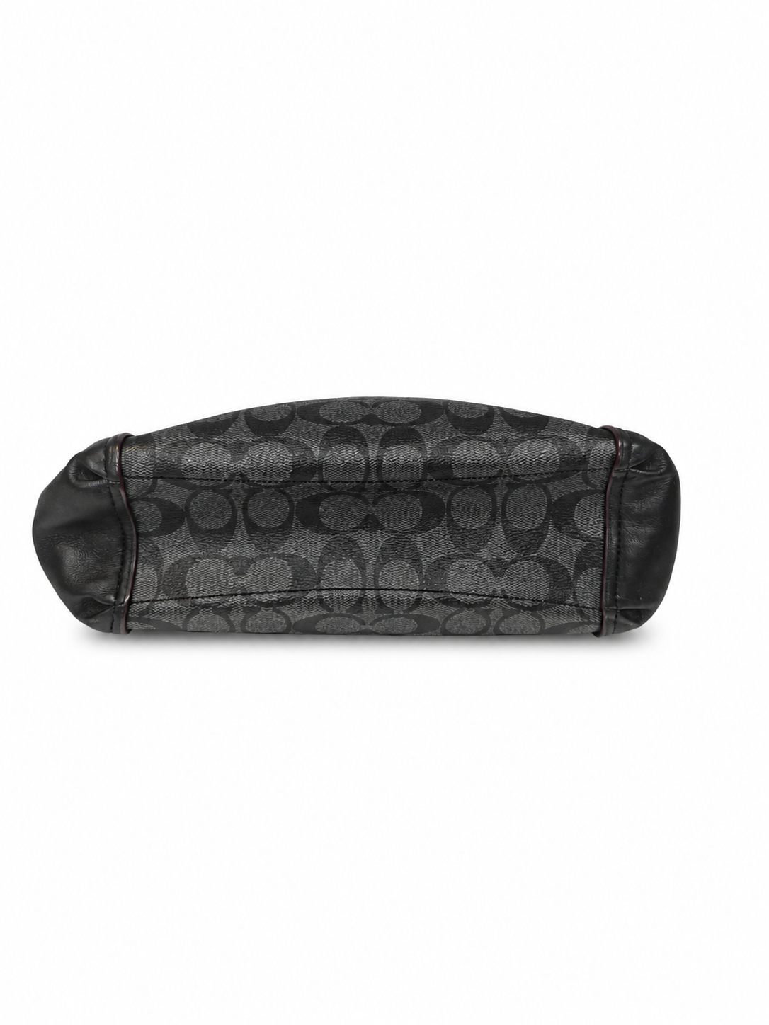 Coach Mini Brooke Carryall - Black Signature Canvas & Exotic Python Trim Satchel