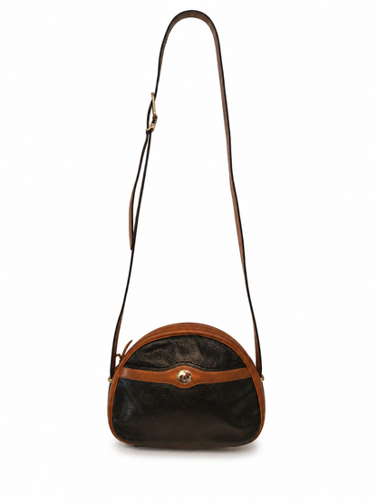 Vintage Christian Dior Grained Leather Domed Crossboday Bag