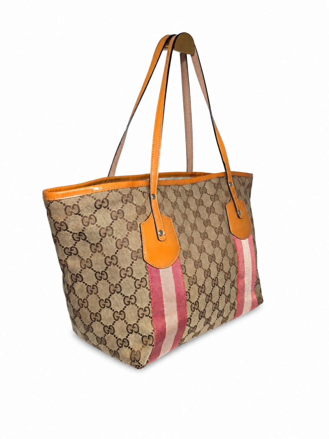 Gucci Jolie GG Canvas Web Stripe Tote Bag