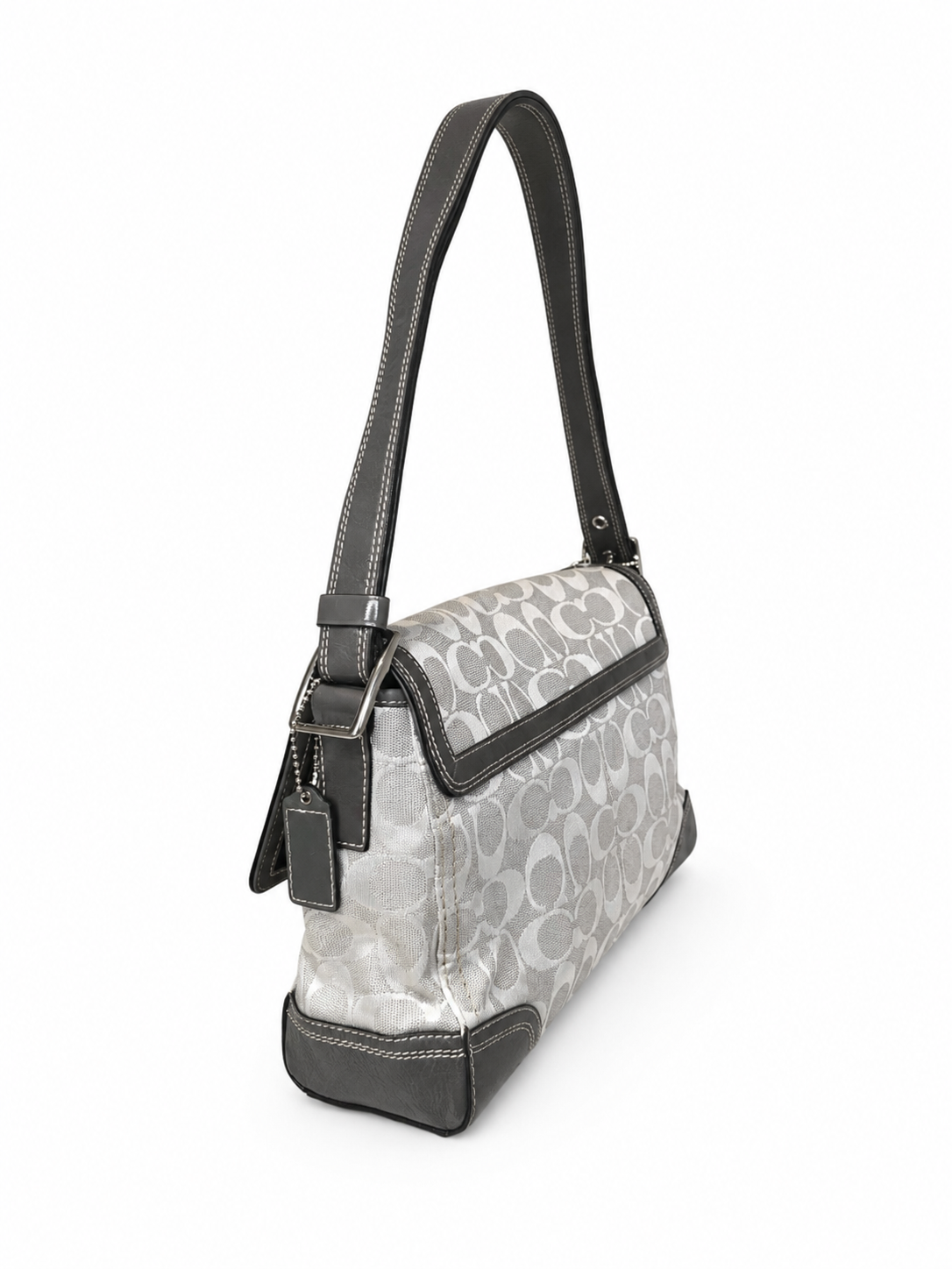 Coach Hampton Signature Flap Turnlock Shoulder Bag
