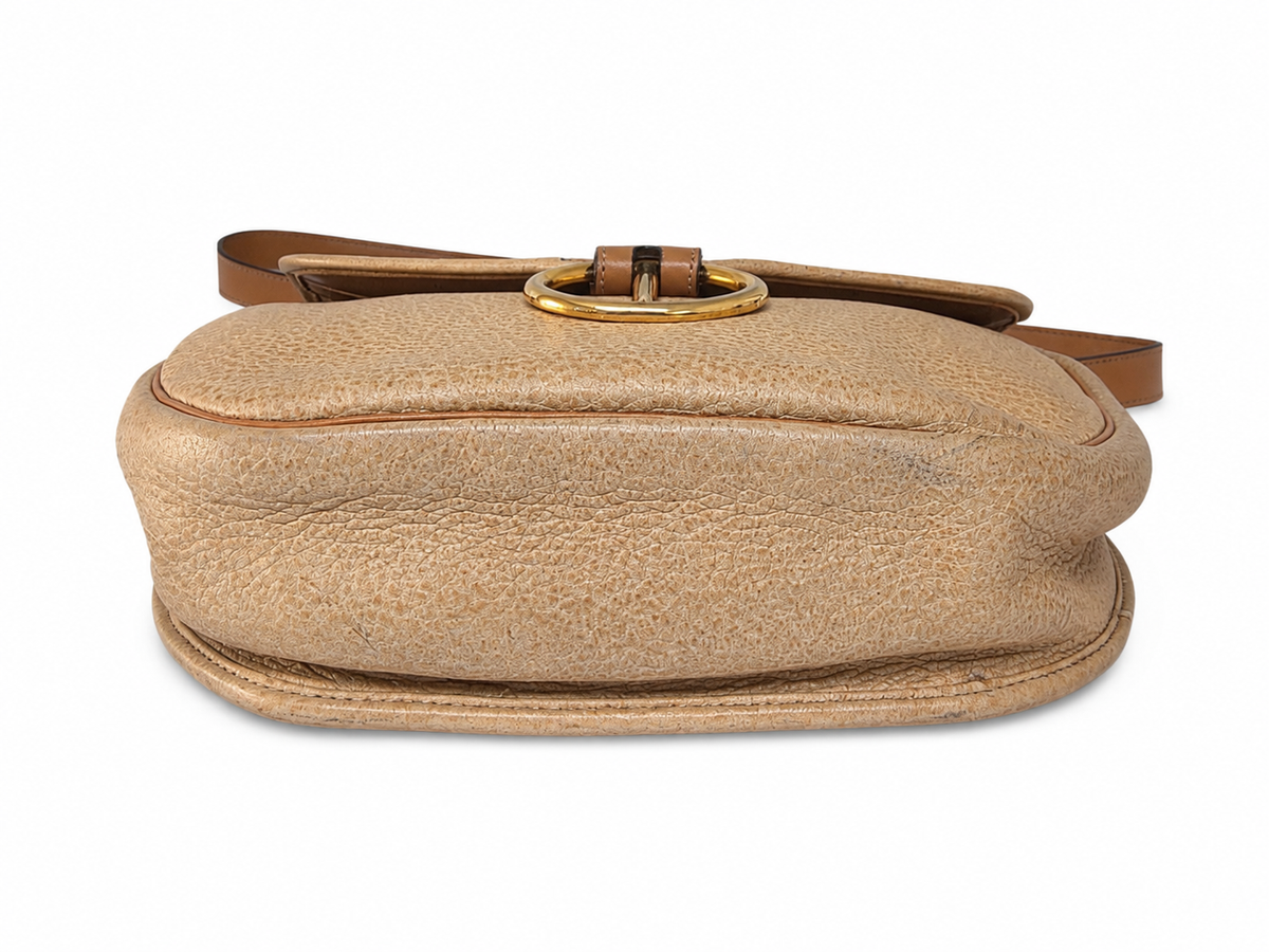 Vintage Christian Dior Leather Saddle Crossbody Bag