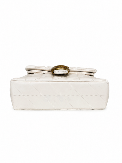 Quilted Tabby Shoulder Bag 26 White