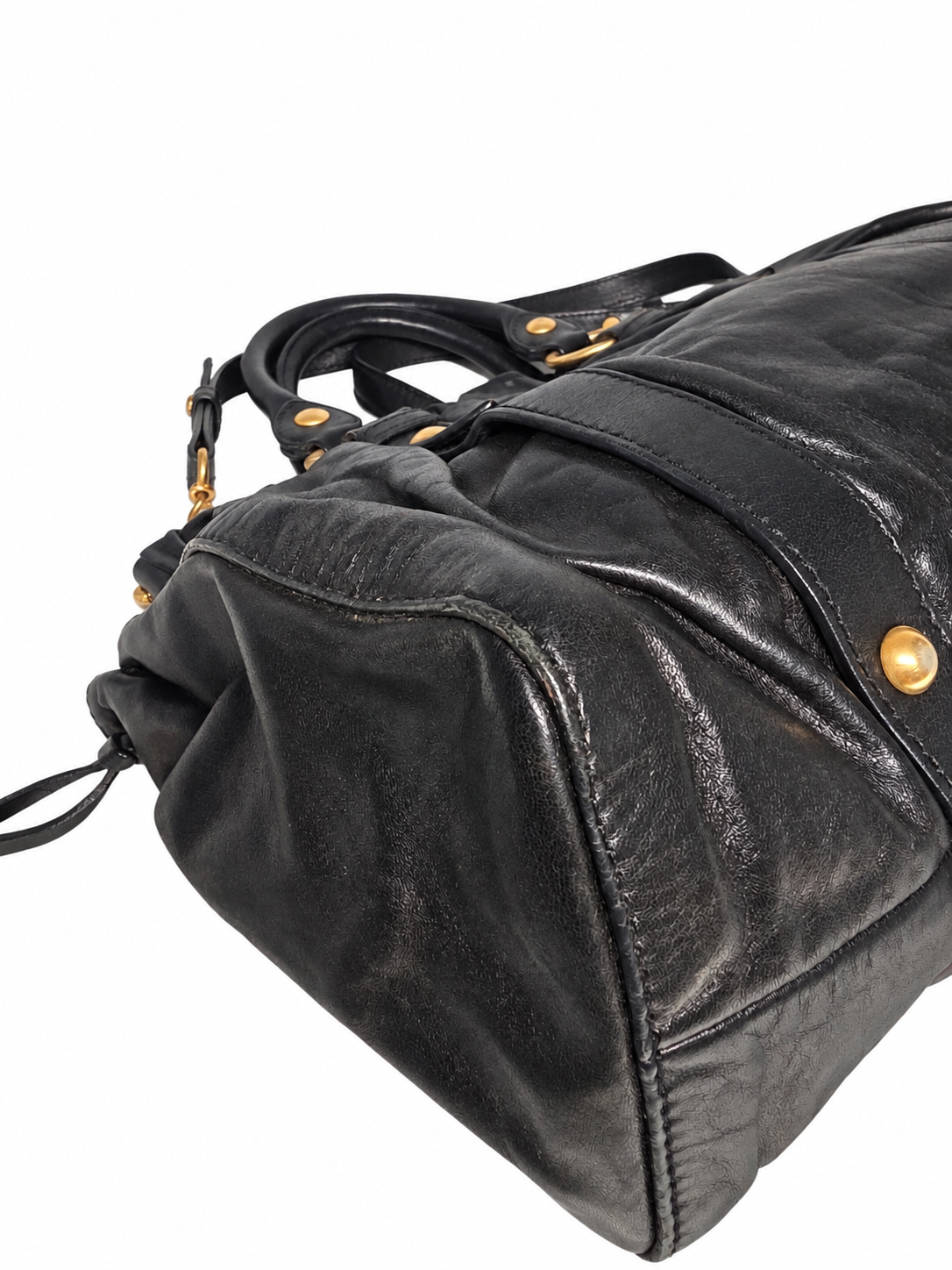 Miu Miu Vitello Lux Gathered Satchel bag