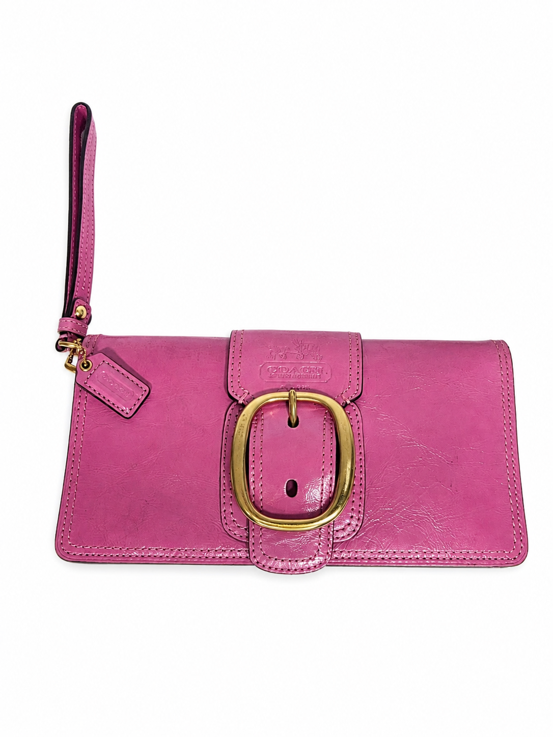 Coach Soho Leather Buckle Slim Envelope Wallet/Wristlet