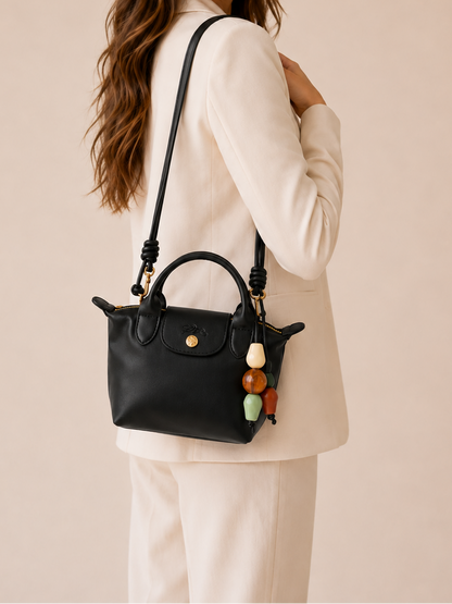 Longchamp Le Pliage Xtra XA Hangbag - Black Leather