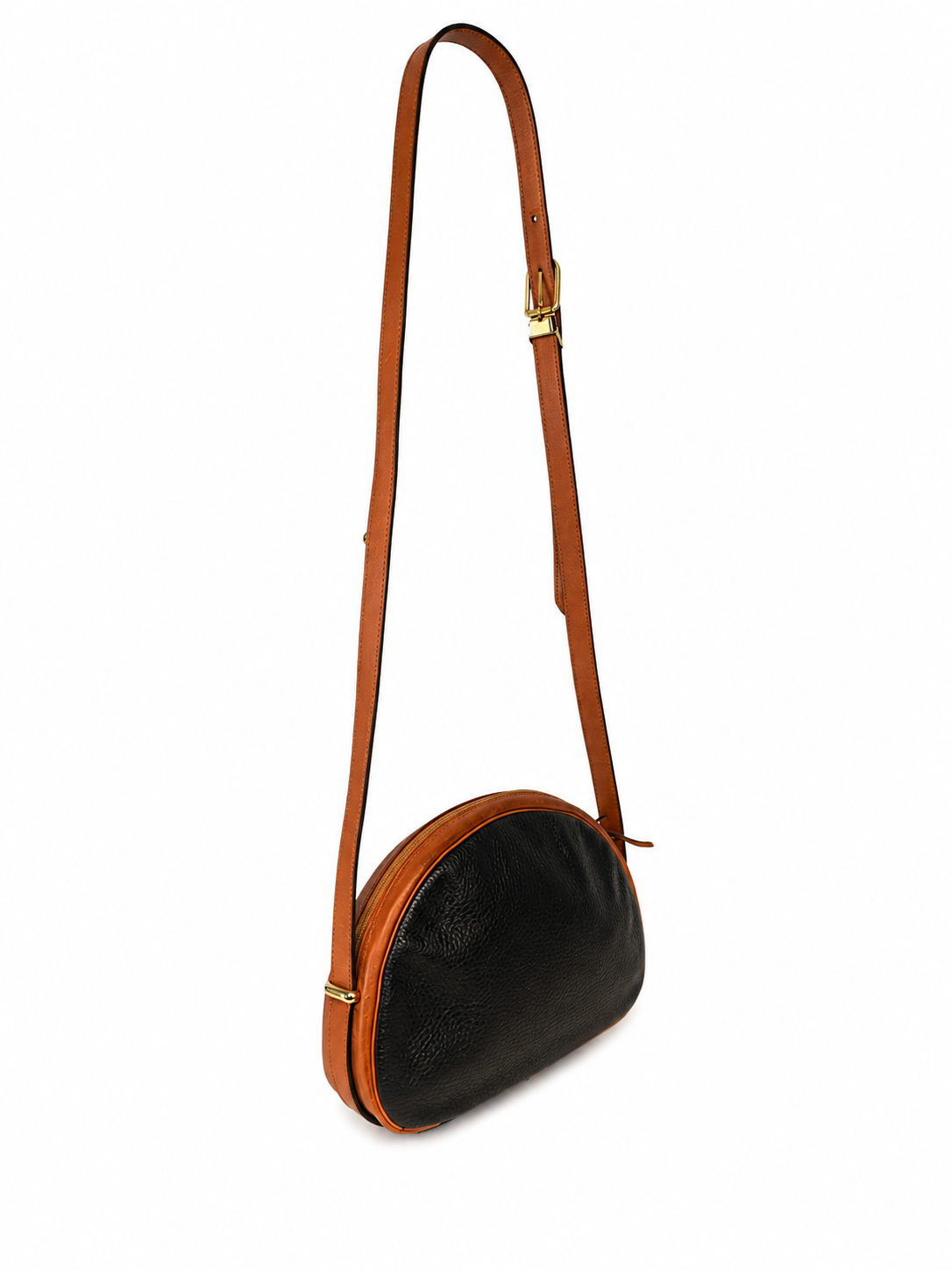 Vintage Christian Dior Grained Leather Domed Crossboday Bag