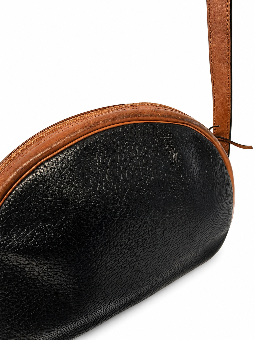 Vintage Christian Dior Grained Leather Domed Crossboday Bag