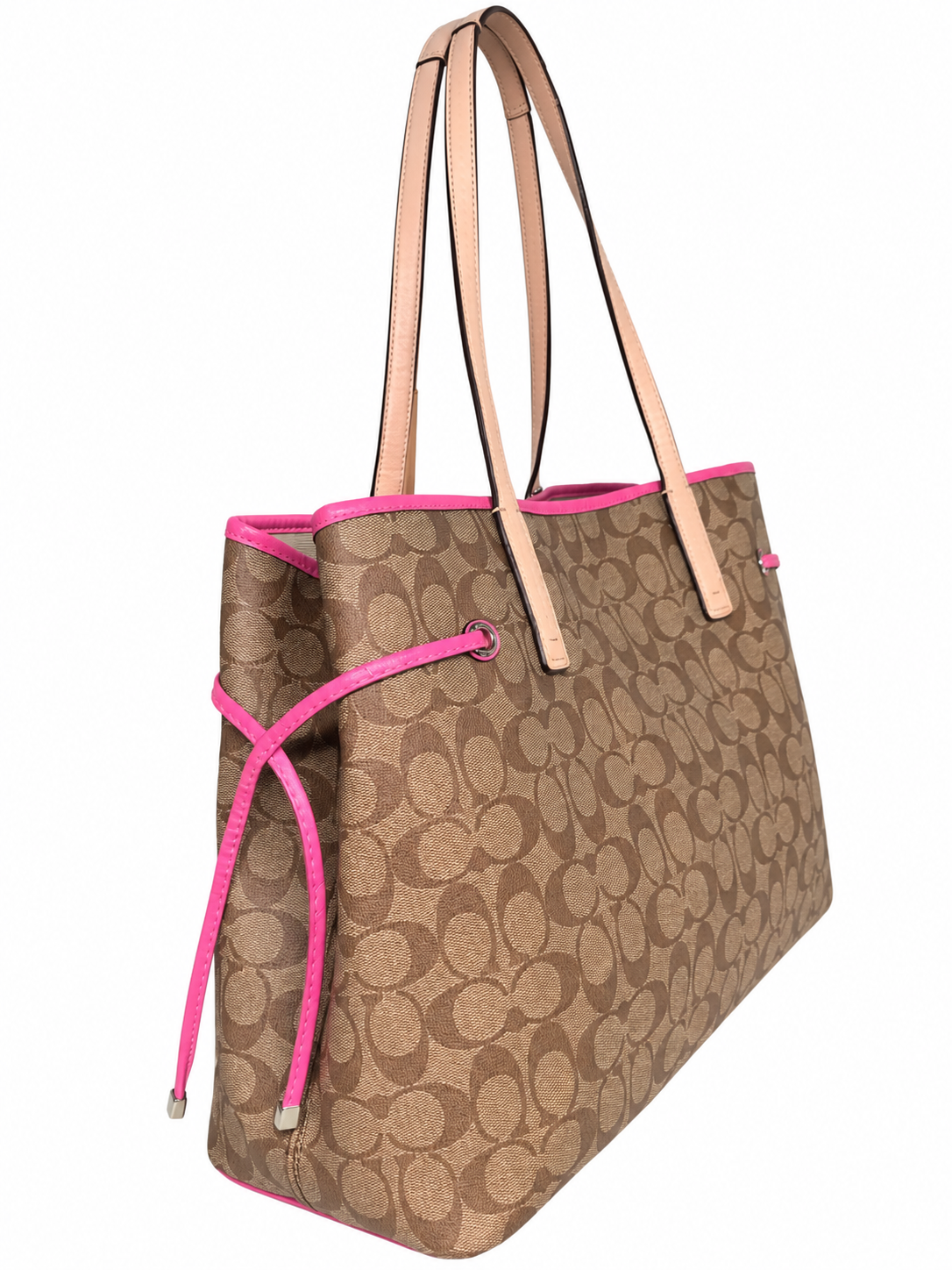 Coach Signature Stripe Drawstring Carryall Tote bag