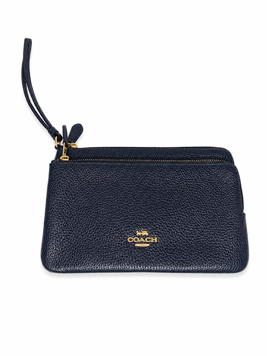Coach Double Zip Wallet/Wristlet in Signature Crossgrain Leather