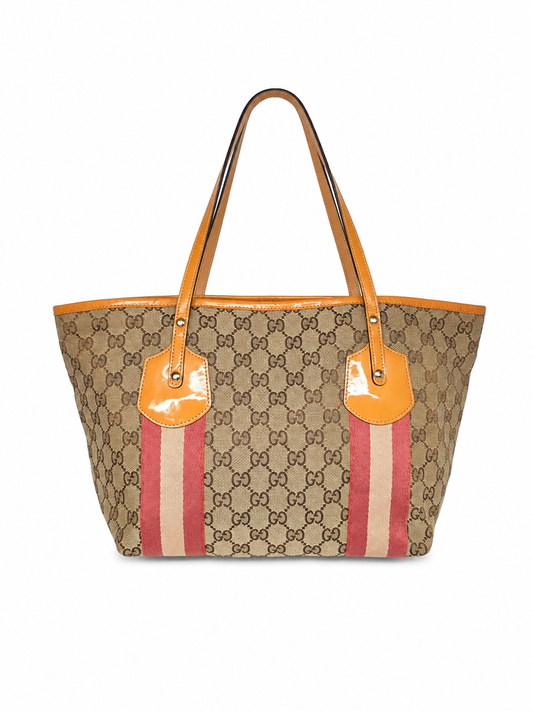 Gucci Jolie GG Canvas Web Stripe Tote Bag