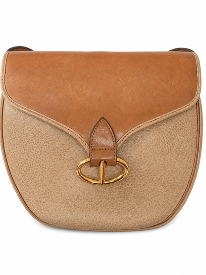 Vintage Christian Dior Leather Saddle Crossbody Bag