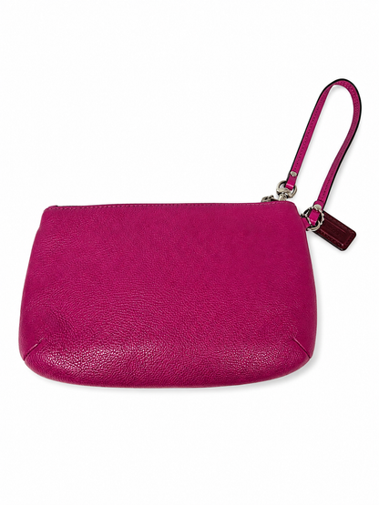 Coach Park Pebbled Leather Turnlock Wristlet
