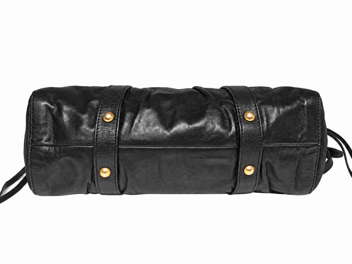 Miu Miu Vitello Lux Gathered Satchel bag
