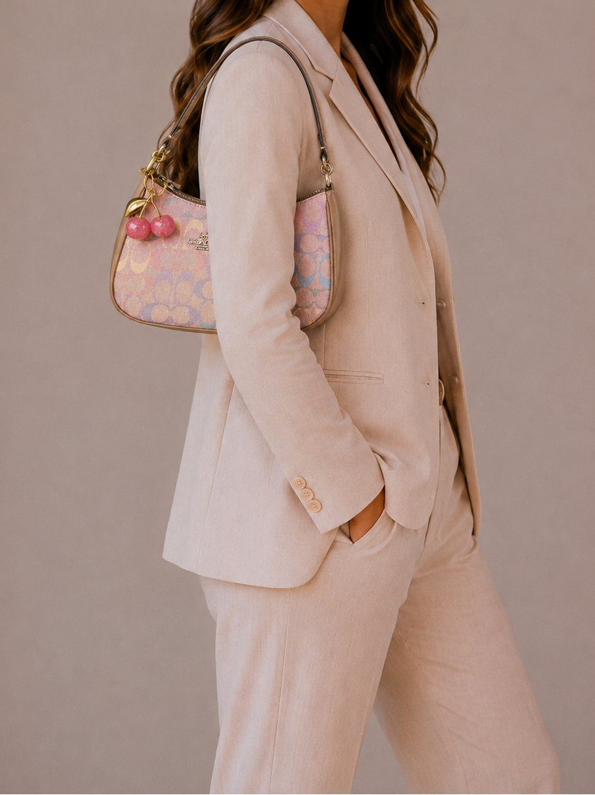 Coach Teri Shoulder Bag in Rainbow Signature Canvas