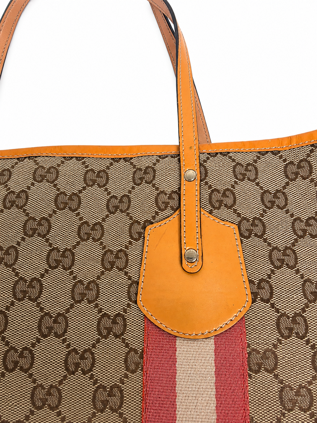 Gucci Jolie GG Canvas Web Stripe Tote Bag