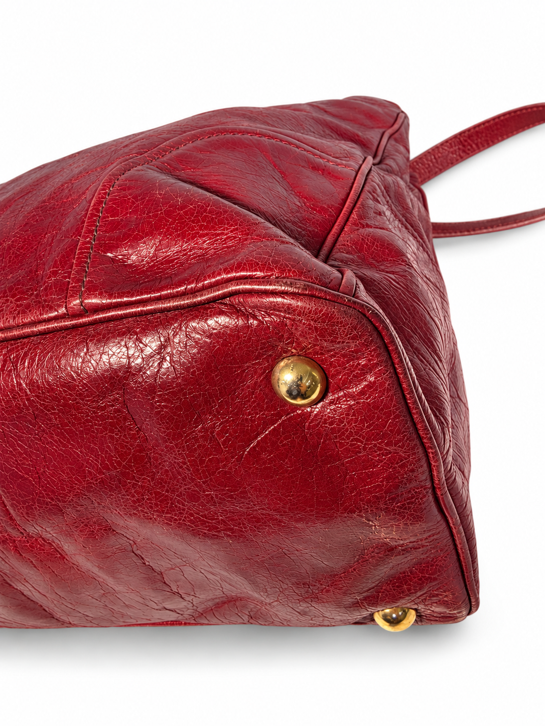 Miu Miu Vitello Shine Double Zip Tote Bag