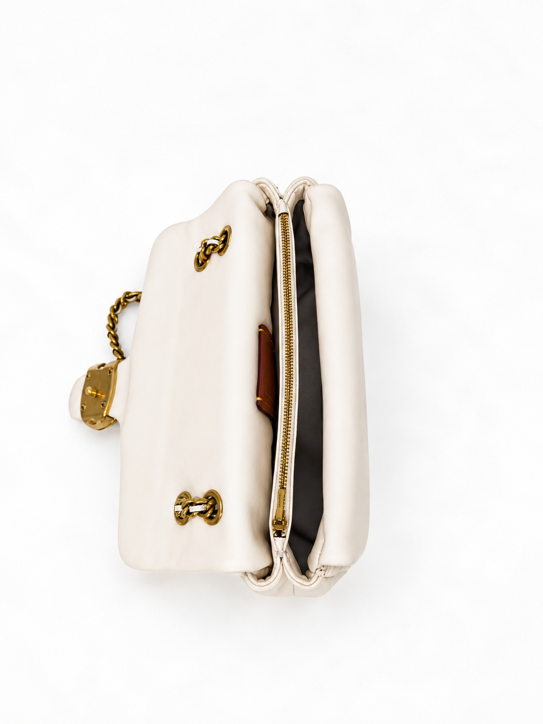 Quilted Tabby Shoulder Bag 26 White