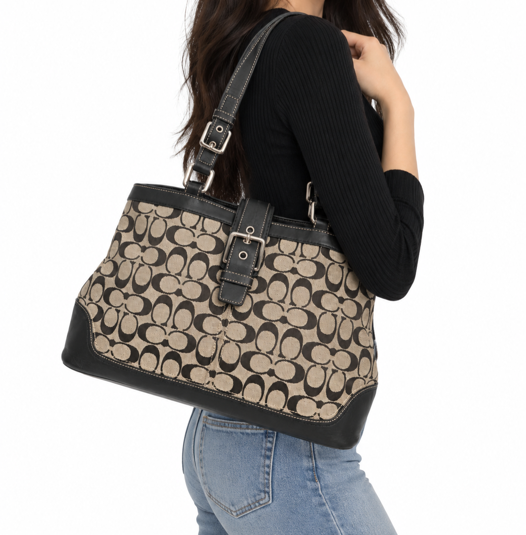 Coach Soho Signature buckle Flap Shoulder bag